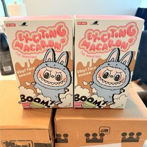 POP MART Two Labubu Exciting Macaron - Soymilk and Toffee NIB